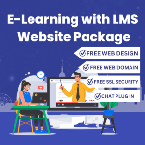 E-LEARNING WEBSITE PACKAGE WITH LEARNING MANAGEMENT SYSTEM (SALE PRICE, ANNUAL PAYMENT)
