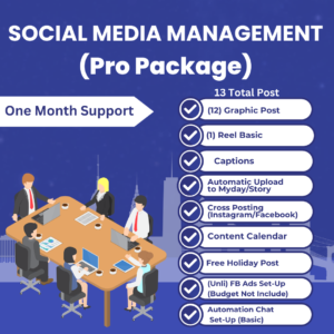 SOCIAL MEDIA MANAGEMENT (PRO PACKAGE)