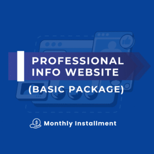 PROFESSIONAL INFO WEBSITE (BASIC PACKAGE) (MONTHLY INSTALLMENT)