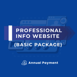 PROFESSIONAL INFO WEBSITE (BASIC PACKAGE) (ANNUAL PAYMENT)