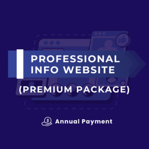 PROFESSIONAL INFO WEBSITE (PREMIUM PACKAGE) (ANNUAL PAYMENT)
